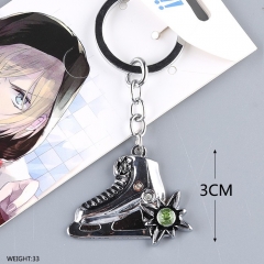 Yuri on Ice Cosplay Roller Skates Pattern Pendant Anime Keychain