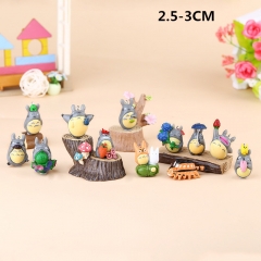 12款小龙猫玩偶摆件 装饰龙猫公仔配件素材 12款DIY龙猫摆饰12个一套