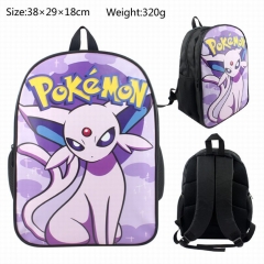 Pokemon Espeon Cartoon School Bag PU Canvas Anime Backpack