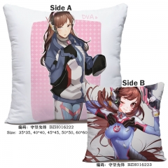 Overwatch Japanese Fashion Game Print Cosplay Soft Two Sides Anime Pillow 45*45CM