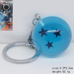 七龙珠蓝色三星龙珠球钥匙扣