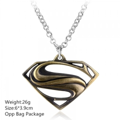 Beautiful Bronze Superman Choker Super Hero Anime Cosplay Famous Movie Necklace (10pcs/set)