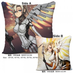 Overwatch Japanese Fashion Game Print Cosplay Soft Two Sides Anime Pillow 45*45CM