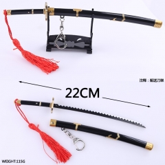 海贼王索隆兵器雪走可弹动带鞘刀扣模型22CM