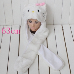 Hello Kitty Anime Plush Hat and Scarf Glove 63CM