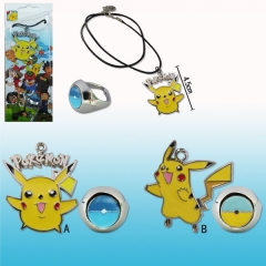Pokemon Anime Necklace+Ring