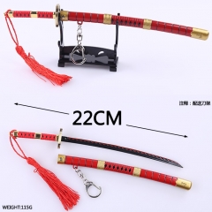 海贼王索隆兵器三代鬼彻可弹动带鞘刀扣模型22CM