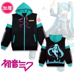 初音长袖外套卫衣抓绒 加厚拉链外套卫衣