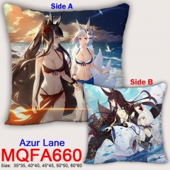 Azur Lane Popular Game Fashion Two Sides Anime Square Pillow  45*45CM