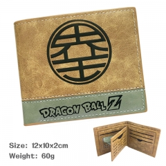 Dragon Ball Z north Kaiō Cartoon Purse Bi-fold Contrast Color Anime Short Wallet 60g