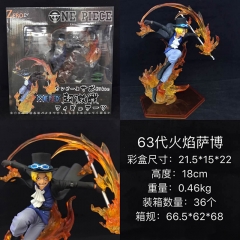 18cm One Piece 63 Generation Sabo Cartoon Japanese Character Toys Anime PVC Figure