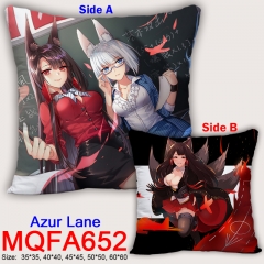 Azur Lane Popular Game Fashion Two Sides Anime Square Pillow  45*45CM