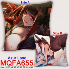 Azur Lane Popular Game Fashion Two Sides Anime Square Pillow  45*45CM