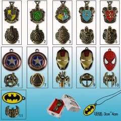 High Quality Logo Pendant 9 Designs Can Choose Bronze Anime Necklace+Ring Set