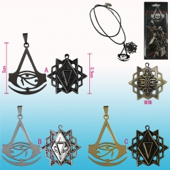 3 Colors Assassin's Creed Cosplay Decoration Pendant Anime Necklace