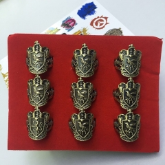 Harry Potter Cosplay Movie Hollow Decoration Anime Ring 9pcs/set