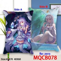 Re:Zero kara Hajimeru lsekai Seikatsu Cartoon Two Sides Comfortable Anime Pillow 40*60CM