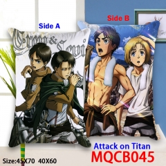 Attack on Titan Good Quality Cartoon Cosplay Two Sides Soft Anime Pillow 40*60CM