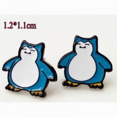 Pokemon New Design Snorlax Pendant Japanese Anime Alloy Earring 1.2*1.1cm