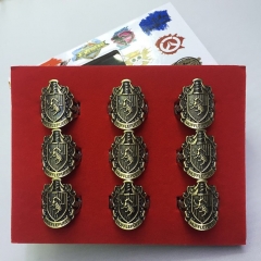 Harry Potter Cosplay Movie Hollow Decoration Anime Ring 9pcs/set