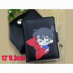 Detective Conan Cartoon Purse Wholesale Japanese Anime PU Leather Short Wallet