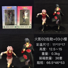 Naruto Uchiha Sasuke+Haruno Sakura Cartoon Toys Wholesale Anime PVC Figure Set