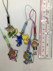 Card Captor Sakura Cute Cartoon Decorative Pendant Anime Phone Strap (5pcs/set)