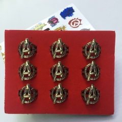 Captain America Cosplay Movie Hollow Anime Ring 9pcs/set