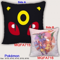 Pokemon Cute Cartoon Soft Good Quality Square Anime Pillow 45*45CM