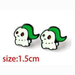 Pokemon New Design Chikorita Pendant Japanese Anime Alloy Earring 1.5cm