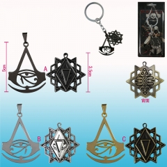 3 Colors Assassin's Creed Cosplay Decoration Pendant Anime Keychain