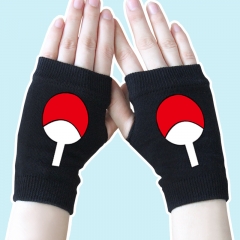Naruto Uchiha Marks Black Warm Anime Knitted Gloves 14*8CM