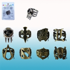 8 Styles Anime Ring