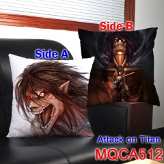 Attack on Titan Japanese Cartoon Cosplay Anime Print Two Sides High Quality Pillow 45*45CM