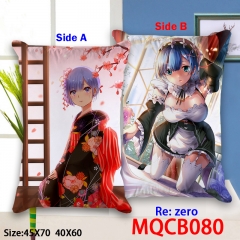 Re:Zero kara Hajimeru lsekai Seikatsu Cartoon Two Sides Comfortable Anime Pillow 40*60CM
