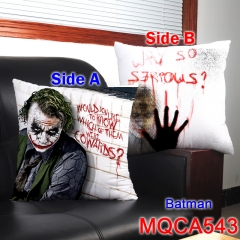 Batman Super Hero Movie Cosplay Two Sides Soft Anime Pillow 45*45CM