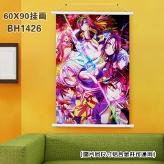 No Game No Life Cosplay Cartoon Anime Plastic Bar Wallscroll