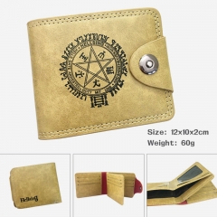 Hellsing Cartoon PU Purse Bi-fold Snap-fastener Anime Leather Wallet 60g
