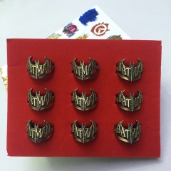 Batman Cosplay Movie Hollow Decoration Anime Ring 9pcs/set