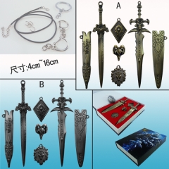 2色魔兽带鞘武器+坠五件套