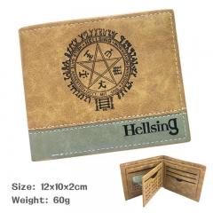 Hellsing Cartoon Purse Bi-fold Contrast Color Anime Short Wallet 60g