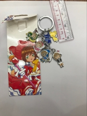Card Captor Sakura Cute Cartoon Decorative Pendant Anime Keychain