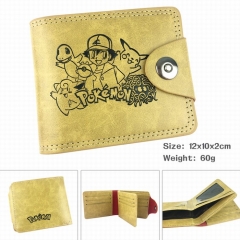 Pokemon Character Cartoon Purse Wholesale PU Fold Snap Anime Wallet