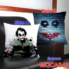 Batman Super Hero Movie Cosplay Two Sides Soft Anime Pillow 45*45CM