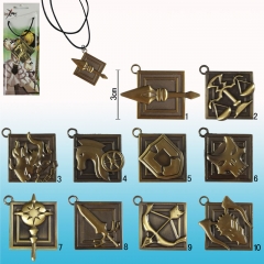 10 Styles Fate Stay Night Cosplay Cartoon Rotatable Pendant Anime Necklace