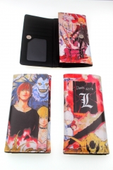 Death Note Cosplay Japanese Cartoon Folding PU Purse Anime Long Zipper Wallet