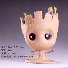 Q Versions Guardians of the Galaxy Groot PVC Anime Figure Flower Pot Toy