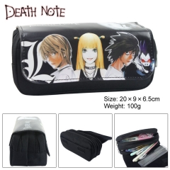 Death Note Cartoon Anime Zipper PU and Canvas Pencil Bag