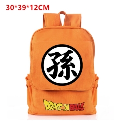 七龙珠孙帆布翻盖双肩背包