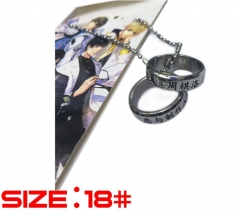 Love and Producer Cosplay Game ZhouQiLuo Decoration Multifunctional Alloy Anime Necklace+Ring